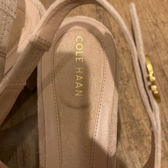 NWOT Cole Haan Women's The Go-To Slingback Pump, 45mm, Brush Suede, Size 10.5 - Picture 7 of 8